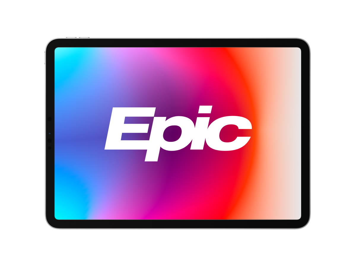 tablet with Epic logo